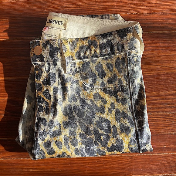 L’AGENCE Leopard Print Coated Margot High
Rise Skinny Jeans SZ 26 - Picture 7 of 8